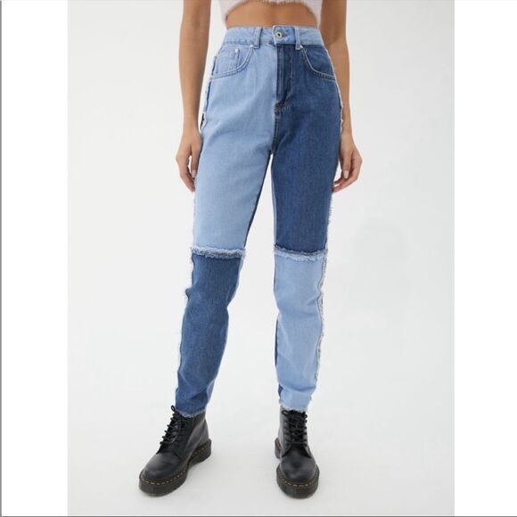 Urban Outfitters Denim - Urban outfitters ragged mom‎ patchwork jeans 32